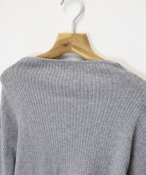 andme(アンドミー)の「ボリューム袖リブニットセータートップス(ニット/セーター・レディース・ブラック/グリーン/グレー/オフホワイト/ベージュ/ネイビー・M)」の21枚目の写真