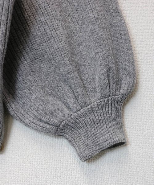 andme(アンドミー)の「ボリューム袖リブニットセータートップス(ニット/セーター・レディース・ブラック/グリーン/グレー/オフホワイト/ベージュ/ネイビー・M)」の22枚目の写真