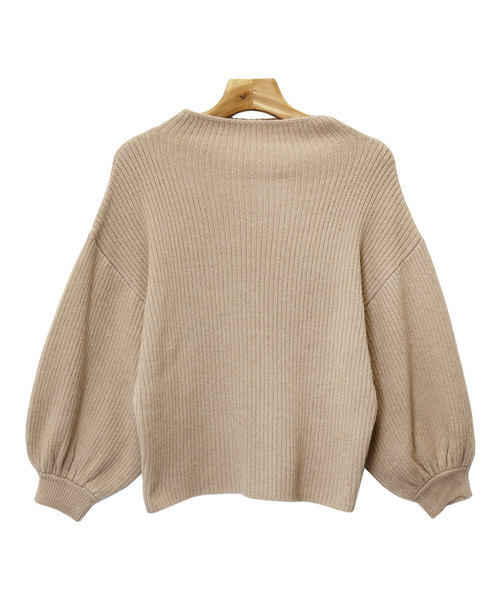 andme(アンドミー)の「ボリューム袖リブニットセータートップス(ニット/セーター・レディース・ブラック/グリーン/グレー/オフホワイト/ベージュ/ネイビー・M)」の16枚目の写真