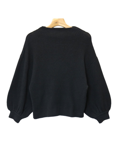 andme(アンドミー)の「ボリューム袖リブニットセータートップス(ニット/セーター・レディース・ブラック/グリーン/グレー/オフホワイト/ベージュ/ネイビー・M)」の17枚目の写真