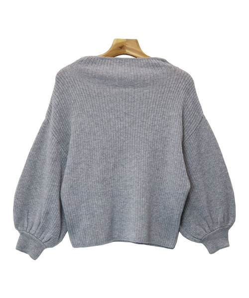 andme(アンドミー)の「ボリューム袖リブニットセータートップス(ニット/セーター・レディース・ブラック/グリーン/グレー/オフホワイト/ベージュ/ネイビー・M)」の19枚目の写真