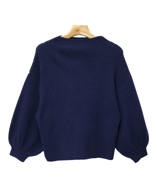 andme(アンドミー)の「ボリューム袖リブニットセータートップス(ニット/セーター・レディース・ブラック/グリーン/グレー/オフホワイト/ベージュ/ネイビー・M)」の12枚目の写真