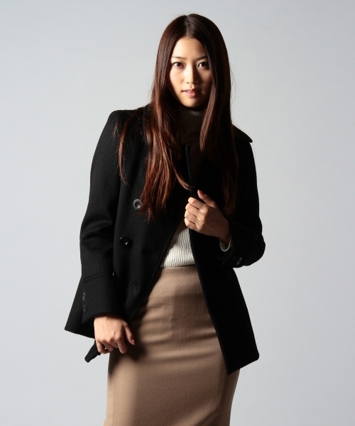 UNITED ARROWS（ユナイテッドアローズ）の「○UAW W/N ピーコート(mg1312uC)◇（ピーコート・レディース・ベージュ/ネイビー/ブラック・40/38/36/34）」の2枚目の写真