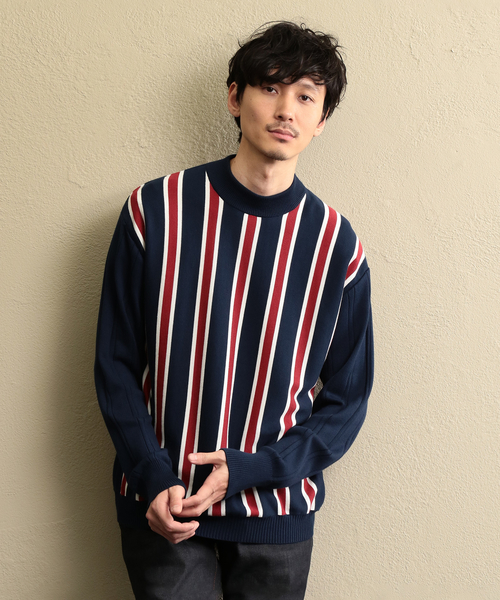 セール Lf Men ストライププルオーバーニット ニット セーター
