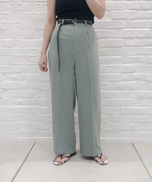 DouDou（ドゥドゥ）の「カラーセンプレパンツ（その他パンツ・レディース・ピンク/ブラウン/グリーン・38/36/37）」の2枚目の写真