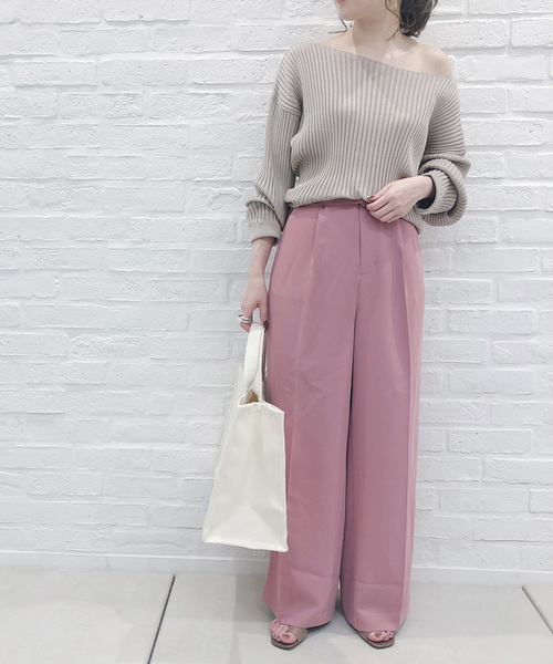 DouDou（ドゥドゥ）の「カラーセンプレパンツ（その他パンツ・レディース・ピンク/ブラウン/グリーン・38/36/37）」の16枚目の写真