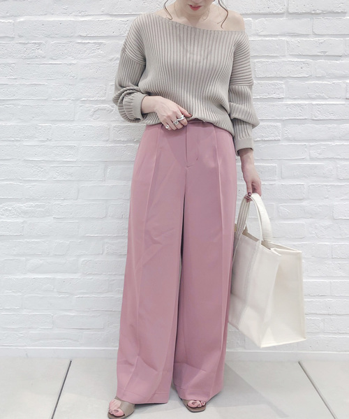 DouDou（ドゥドゥ）の「カラーセンプレパンツ（その他パンツ・レディース・ピンク/ブラウン/グリーン・38/36/37）」の19枚目の写真