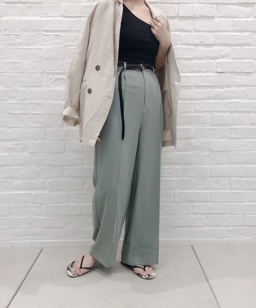 DouDou（ドゥドゥ）の「カラーセンプレパンツ（その他パンツ・レディース・ピンク/ブラウン/グリーン・38/36/37）」の8枚目の写真