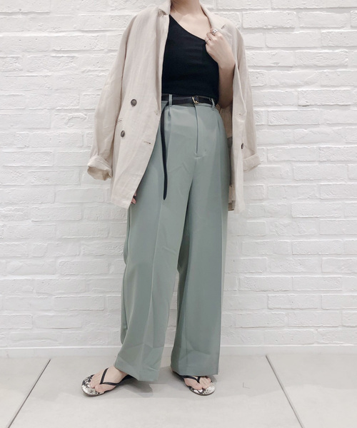 DouDou（ドゥドゥ）の「カラーセンプレパンツ（その他パンツ・レディース・ピンク/ブラウン/グリーン・38/36/37）」の11枚目の写真