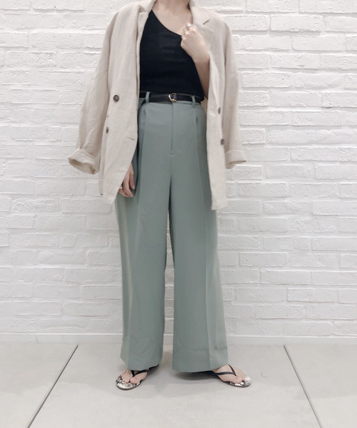 DouDou（ドゥドゥ）の「カラーセンプレパンツ（その他パンツ・レディース・ピンク/ブラウン/グリーン・38/36/37）」の15枚目の写真