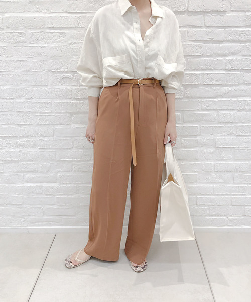 DouDou（ドゥドゥ）の「カラーセンプレパンツ（その他パンツ・レディース・ピンク/ブラウン/グリーン・38/36/37）」の14枚目の写真