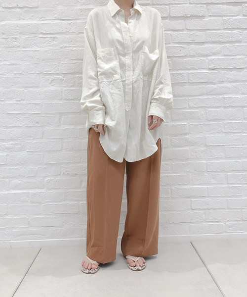 DouDou（ドゥドゥ）の「カラーセンプレパンツ（その他パンツ・レディース・ピンク/ブラウン/グリーン・38/36/37）」の13枚目の写真