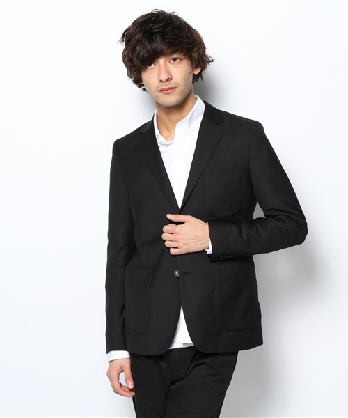 And A（アンドエー）の「3パッチ2Bジャケット（テーラードジャケット・メンズ・ブラック/グリーン/ブルー・42/44）」の2枚目の写真