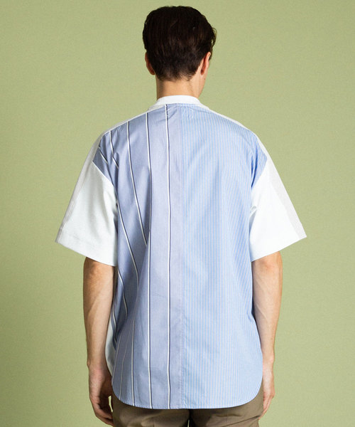 UNITED TOKYO（ユナイテッドトウキョウ）の「ストライプシャツコンビカットソー（Tシャツ/カットソー・メンズ・ホワイト/ネイビー・1/2/3）」の5枚目の写真