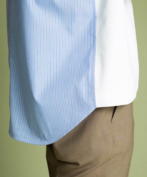 UNITED TOKYO（ユナイテッドトウキョウ）の「ストライプシャツコンビカットソー（Tシャツ/カットソー・メンズ・ホワイト/ネイビー・1/2/3）」の8枚目の写真