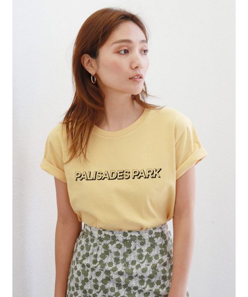 Ungrid（アングリッド）の「バックロゴTee（Tシャツ/カットソー・レディース・オフホワイト/イエロー/ブルー・FREE）」の3枚目の写真