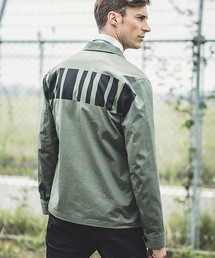felkod | ms3957-Back Logo Print Military Shirts　ミリタリーシャツ(シャツ/ブラウス)