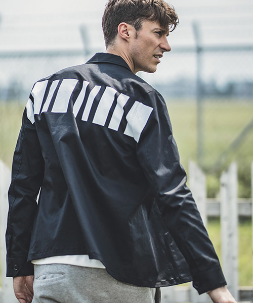 felkod（フィルコッド）の「ms3957-Back Logo Print Military Shirts　ミリタリーシャツ（シャツ/ブラウス・メンズ・カーキ/ブラック・S/M/L）」の4枚目の写真