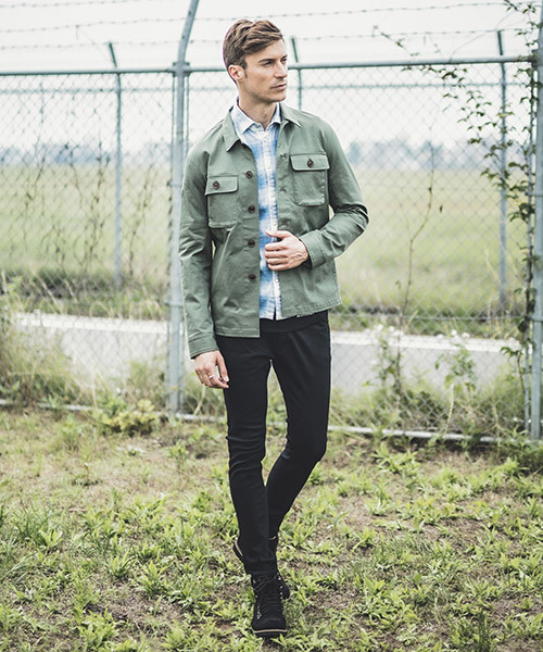 felkod（フィルコッド）の「ms3957-Back Logo Print Military Shirts　ミリタリーシャツ（シャツ/ブラウス・メンズ・カーキ/ブラック・S/M/L）」の10枚目の写真