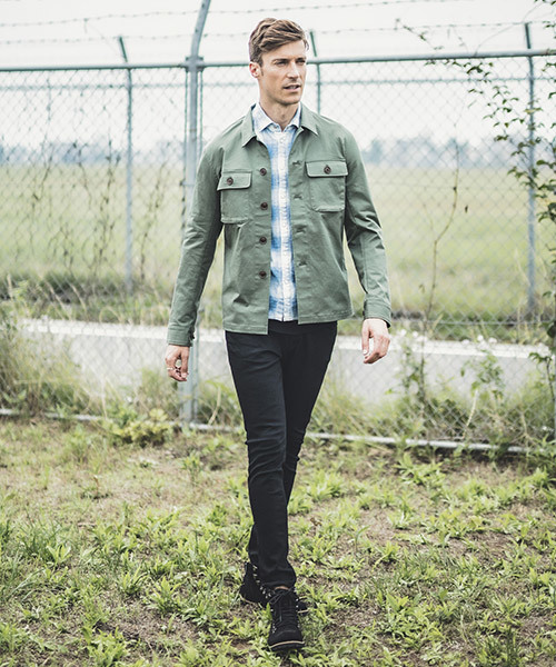 felkod（フィルコッド）の「ms3957-Back Logo Print Military Shirts　ミリタリーシャツ（シャツ/ブラウス・メンズ・カーキ/ブラック・S/M/L）」の11枚目の写真