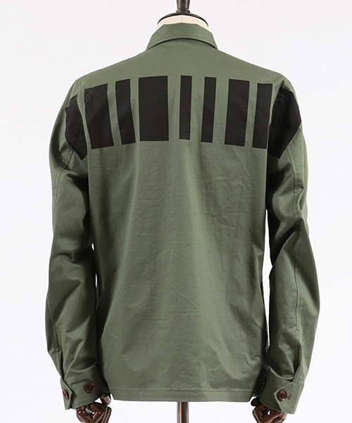 felkod（フィルコッド）の「ms3957-Back Logo Print Military Shirts　ミリタリーシャツ（シャツ/ブラウス・メンズ・カーキ/ブラック・S/M/L）」の13枚目の写真