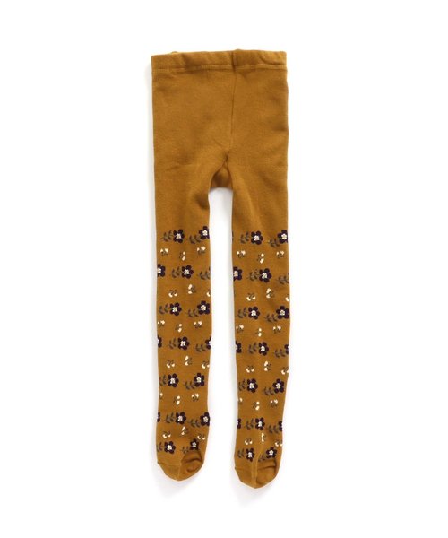 apres les cours（アプレレクール）の「/お花柄タイツ（タイツ/ストッキング・キッズ・ブラウン/ピンク/マスタード・90/100/110/120/140）」の2枚目の写真