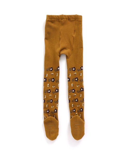 apres les cours（アプレレクール）の「/お花柄タイツ（タイツ/ストッキング・キッズ・ブラウン/ピンク/マスタード・90/100/110/120/140）」の7枚目の写真