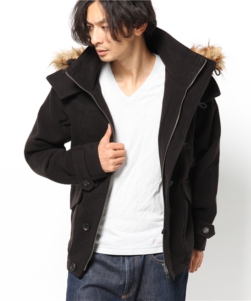 WEGO（ウィゴー）の「WEGO/ファー付きメルトンN-3B（ミリタリージャケット・メンズ・ブラック/カーキ・MEDIUM/LARGE）」の6枚目の写真