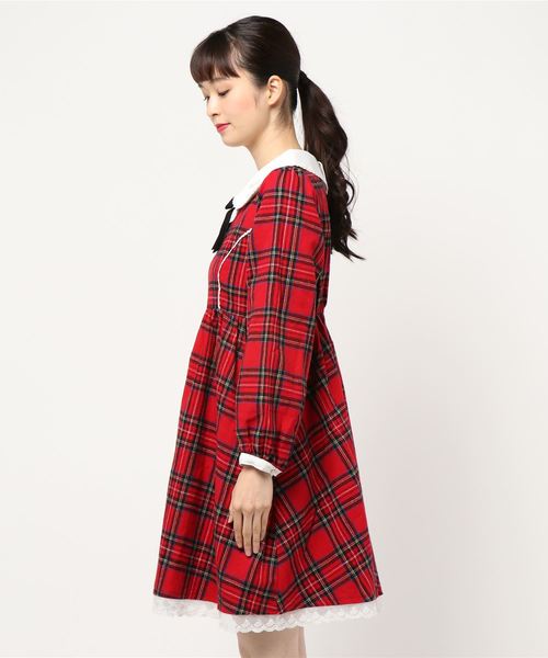 axes femme（アクシーズファム）の「メリーワンピース（ワンピース・レディース・ワイン/ネイビー・MEDIUM）」の4枚目の写真