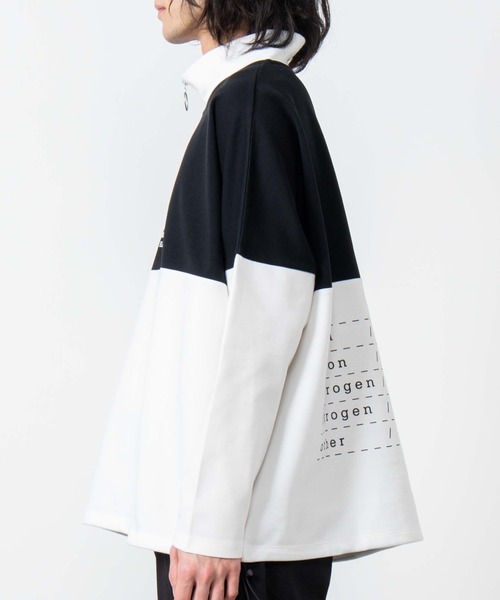 WEGO（ウィゴー）の「WEGO/ビッグシルエットハーフジップバイカラードルマンポンチプルオーバー（スウェット・メンズ・ホワイト/ベージュ・MEDIUM/LARGE）」の19枚目の写真