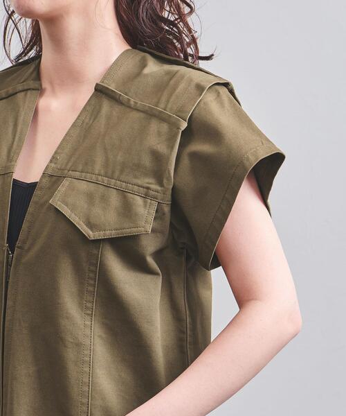 TOGA PULLA（トーガ　プルラ）の「＜TOGA PULLA（トーガ プルラ）＞ジップ ワンピース（ワンピース・レディース・ホワイト/オリーブ・38）」の8枚目の写真