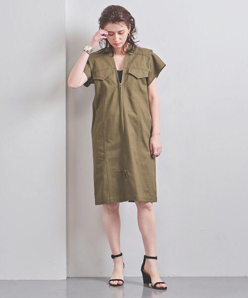 TOGA PULLA（トーガ　プルラ）の「＜TOGA PULLA（トーガ プルラ）＞ジップ ワンピース（ワンピース・レディース・ホワイト/オリーブ・38）」の13枚目の写真