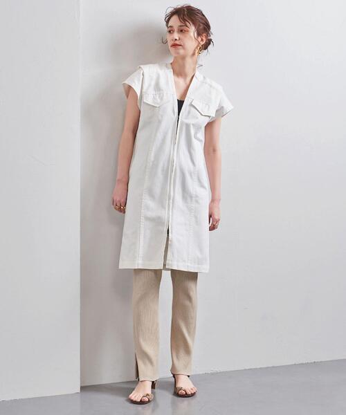 TOGA PULLA（トーガ　プルラ）の「＜TOGA PULLA（トーガ プルラ）＞ジップ ワンピース（ワンピース・レディース・ホワイト/オリーブ・38）」の15枚目の写真