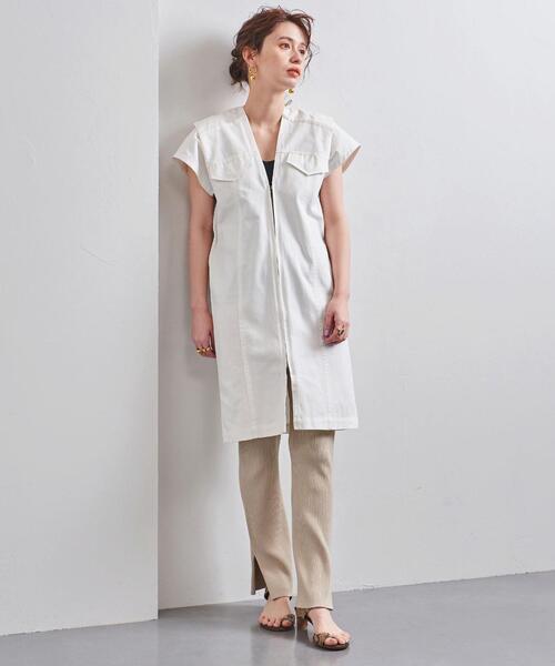 TOGA PULLA（トーガ　プルラ）の「＜TOGA PULLA（トーガ プルラ）＞ジップ ワンピース（ワンピース・レディース・ホワイト/オリーブ・38）」の16枚目の写真