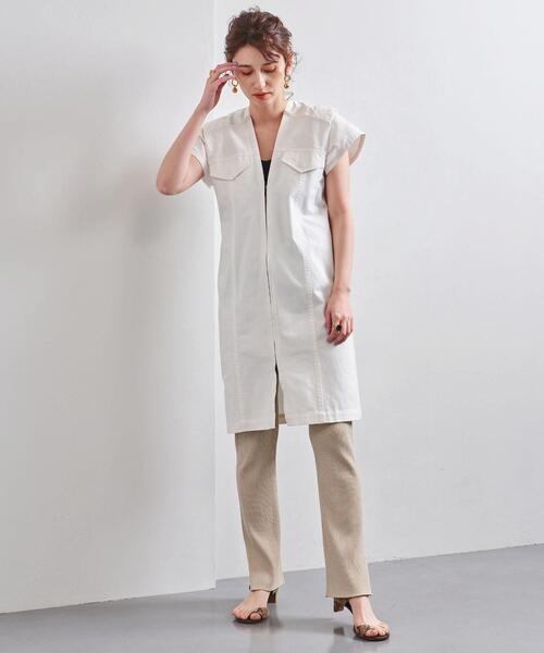 TOGA PULLA（トーガ　プルラ）の「＜TOGA PULLA（トーガ プルラ）＞ジップ ワンピース（ワンピース・レディース・ホワイト/オリーブ・38）」の17枚目の写真