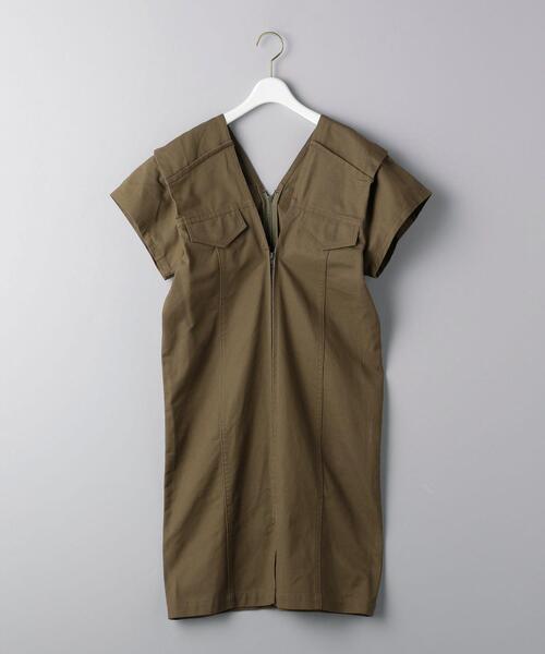 TOGA PULLA（トーガ　プルラ）の「＜TOGA PULLA（トーガ プルラ）＞ジップ ワンピース（ワンピース・レディース・ホワイト/オリーブ・38）」の18枚目の写真