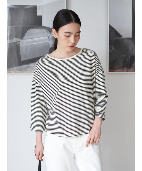 AMERICAN HOLIC（アメリカンホリック）の「袖折り返しゆるカットプルオーバー（Tシャツ/カットソー・レディース・チャコールグレー/ライトグレー/ネイビー/オフホワイト/モカ/ピンクベージュ/その他7・M/L）」の15枚目の写真