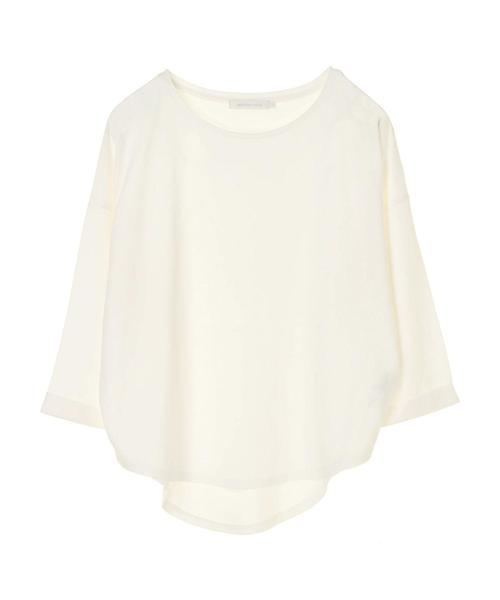 AMERICAN HOLIC（アメリカンホリック）の「袖折り返しゆるカットプルオーバー（Tシャツ/カットソー・レディース・チャコールグレー/ライトグレー/ネイビー/オフホワイト/モカ/ピンクベージュ/その他7・M/L）」の2枚目の写真