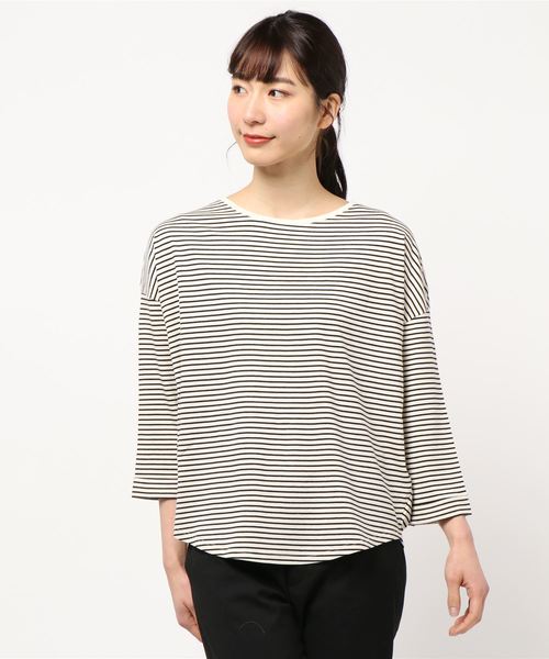 AMERICAN HOLIC（アメリカンホリック）の「袖折り返しゆるカットプルオーバー（Tシャツ/カットソー・レディース・チャコールグレー/ライトグレー/ネイビー/オフホワイト/モカ/ピンクベージュ/その他7・M/L）」の10枚目の写真