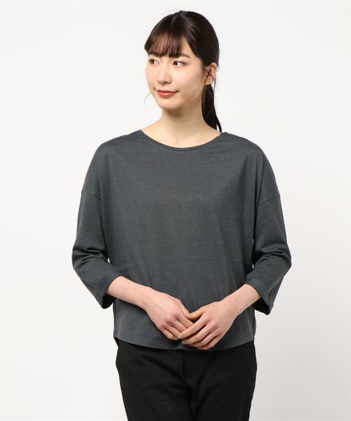 AMERICAN HOLIC（アメリカンホリック）の「袖折り返しゆるカットプルオーバー（Tシャツ/カットソー・レディース・チャコールグレー/ライトグレー/ネイビー/オフホワイト/モカ/ピンクベージュ/その他7・M/L）」の11枚目の写真