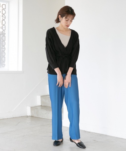 LOWRYS FARM(ローリーズファーム)の「スカシカシュクールカーディガン 879002(カーディガン/ボレロ・レディース・ブラック/ベージュ/ブラウン/アイボリー・FREE)」の7枚目の写真