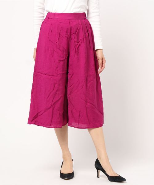 BELLUNA（ベルーナ）の「ビンテージ調素材スカートガウチョ　４２丈（その他パンツ・レディース・パープル系その他/レモンイエロー・SMALL/MEDIUM/LARGE/X-LARGE）」の11枚目の写真