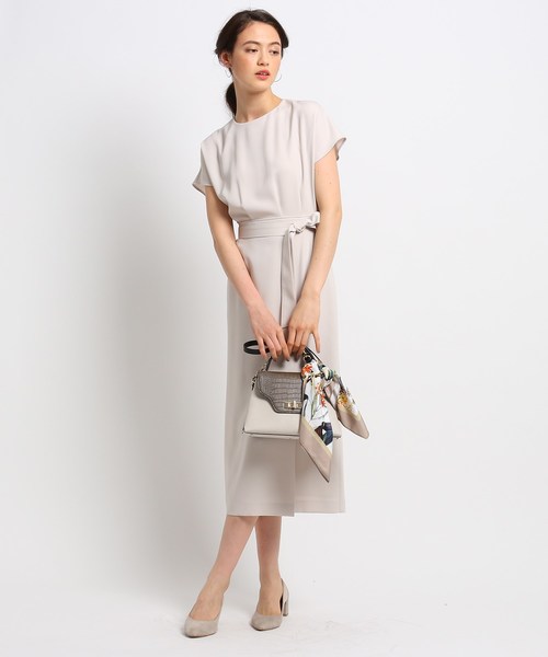 セール Web限定 マシンウォッシュ ガルーダサテンワンピース ワンピース Indivi インディヴィ のファッション通販 Zozotown