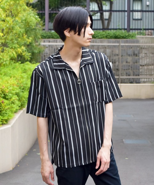 VIBGYOR(ヴィブジョー)の「VIBGYOR Select/リングZIPシャツ(RE)(シャツ/ブラウス・メンズ・ブラック/ブルー・MEDIUM/LARGE)」の3枚目の写真