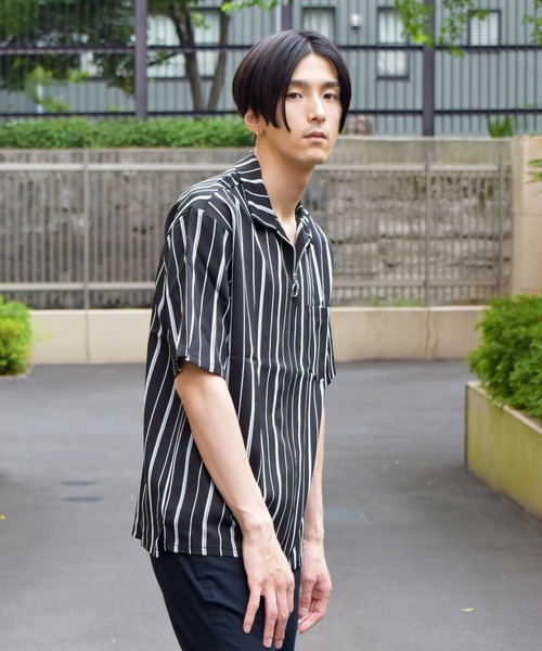 VIBGYOR(ヴィブジョー)の「VIBGYOR Select/リングZIPシャツ(RE)(シャツ/ブラウス・メンズ・ブラック/ブルー・MEDIUM/LARGE)」の4枚目の写真
