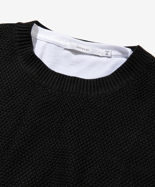 rehacer（レアセル）の「rehacer : Loose Knit Vest Ensemble / ルーズ ニット ベスト アンサンブル（ベスト・メンズ・ブラック/ベージュ・SMALL/MEDIUM/LARGE/X-LARGE）」の13枚目の写真