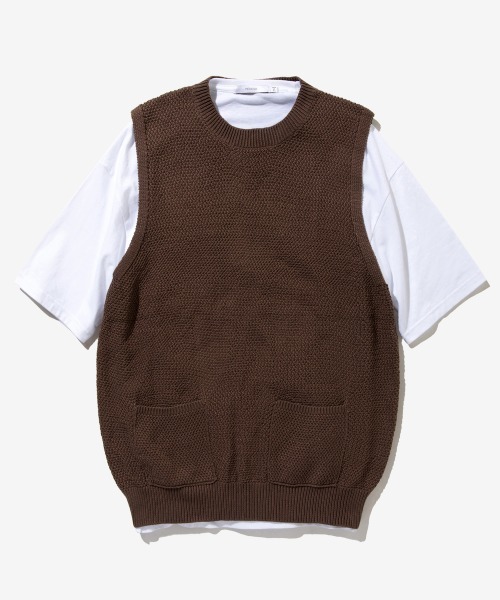 rehacer（レアセル）の「rehacer : Loose Knit Vest Ensemble / ルーズ ニット ベスト アンサンブル（ベスト・メンズ・ブラック/ベージュ・SMALL/MEDIUM/LARGE/X-LARGE）」の10枚目の写真