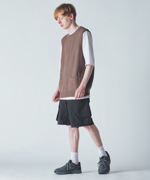rehacer（レアセル）の「rehacer : Loose Knit Vest Ensemble / ルーズ ニット ベスト アンサンブル（ベスト・メンズ・ブラック/ベージュ・SMALL/MEDIUM/LARGE/X-LARGE）」の11枚目の写真