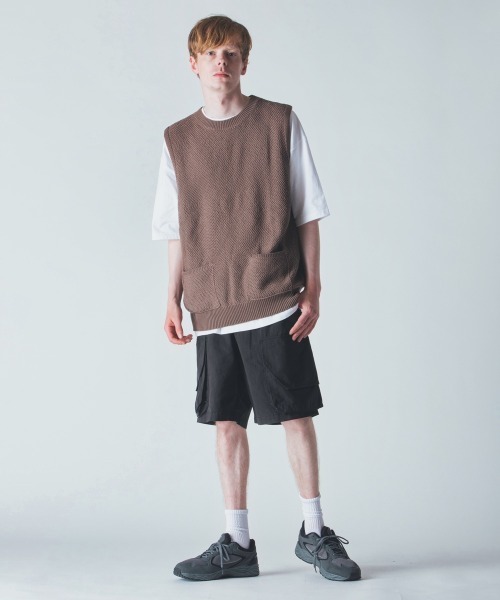 rehacer（レアセル）の「rehacer : Loose Knit Vest Ensemble / ルーズ ニット ベスト アンサンブル（ベスト・メンズ・ブラック/ベージュ・SMALL/MEDIUM/LARGE/X-LARGE）」の9枚目の写真