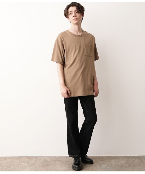 JUNRED（ジュンレッド）の「【快適なTシャツ】バックメッシュポンチクルーカットソー（Tシャツ/カットソー・メンズ・ブラウン/ワイン/ホワイト・S/M/L）」の10枚目の写真